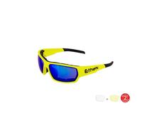 Ethen ST07GI - Occhiali “Stunt” Giallo con Lente Blu Specchiata