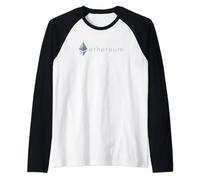 Ether Coin Crypto ETH Blockchain Criptovaluta Maglia con Maniche Raglan
