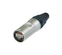 EtherCON Cable Connector CAT6A, RJ45 maschio, nichel, Ø cavo 7-9,5 mm. Adatto per cavi con sezione AWG24 / 1 - AWG22 / 1 (solido) o AWG24 / 7 - AWG22 / 7 (flessibile)