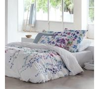 ETHERE Copripiumino Haku Blue per letto da 90 cm, copripiumino 150 x 220, 100% cotone 200 fili, extra morbido, chiusura con bottoni nascosti.