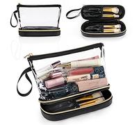 Ethereal Beauty case da viaggio, borsa trasparente per cosmetici, organizer per cosmetici, approvato TSA, borsa impermeabile per articoli da toeletta, accessori e pennelli