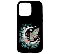 Ethereal Celestial Moth Butterfly Flowers Moon Aesthetic Custodia per iPhone 15 Pro Max
