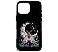 Ethereal Celestial Moth Butterfly Flowers Moon Aesthetic Custodia per iPhone 16 Pro Max
