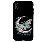 Ethereal Celestial Moth Butterfly Flowers Moon Aesthetic Custodia per iPhone XS Max