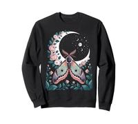 Ethereal Celestial Moth Butterfly Flowers Moon Aesthetic Felpa