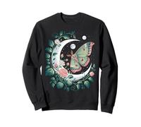Ethereal Celestial Moth Butterfly Flowers Moon Aesthetic Felpa