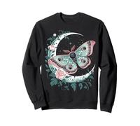 Ethereal Celestial Moth Butterfly Flowers Moon Aesthetic Felpa
