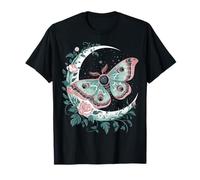 Ethereal Celestial Moth Butterfly Flowers Moon Aesthetic Maglietta