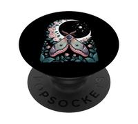 Ethereal Celestial Moth Butterfly Flowers Moon Aesthetic PopSockets PopGrip Adesivo