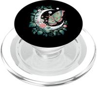 Ethereal Celestial Moth Butterfly Flowers Moon Aesthetic PopSockets PopGrip per MagSafe