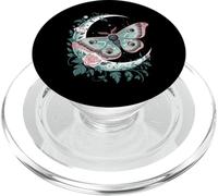 Ethereal Celestial Moth Butterfly Flowers Moon Aesthetic PopSockets PopGrip per MagSafe