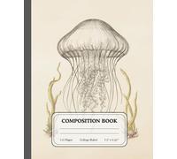 Ethereal Drift | College Ruled Composition Notebook | Vintage Jellyfish Journal for Students & Writers: A timeless writing companion inspired by the quiet beauty of the sea