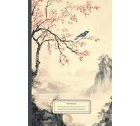 "Ethereal Harmony" Notebook: Watercolor Birds and Blossoms in Traditional Chinese Style, 120 Pages, 6 x 9 Inches