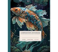 Ethereal Koi Composition Notebook | Aquatic College-Ruled Notebook: Intricate Koi Fish Illustration in Underwater Scene | 110 Pages | 7.5" x 9.25" | Perfect for Students, Artists, and Nature Lovers