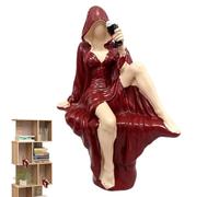 Ethereal - Statuetta con cappuccio, vestaglia senza volto | Statua per lettore di libri con cappuccio, per amanti dei libri, libreria, casa, bar, soggiorno, toletta