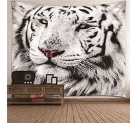 Ethereval Arazzo Verticale Da Parete Immagini Moderni Murale Decorazione Tema Animale Tigre Mondo Somma Copriletto Nero Bianco Decorazioni Tessuto Appendere Alle Pareti 300x250cm
