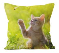 Ethereval Lino Federe Cuscini King Size Federe Cuscino Letto Matrimoniale Fantasia 1Pcs, Gattino Federa Cuscini Decorativi Fodere Cuscino One Piece Federe Premiumtouch 40x40cm