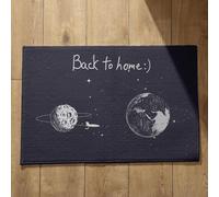 Ethereval Zerbino da Esterno Super Assorbente Tappeto Antiscivolo Doccia Rettangolare Pianeta, Zerbino da Esterno Stretto Tappeto Ingresso Casa Design Personalizzabile 50x80cm