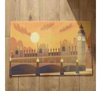 Ethereval Zerbino Ingresso Interno Elegante Zerbini Stretti Costruire Il Paesaggio, Zerbino Simpatico Tappeto da Bagno Lavabile Design Personalizzabile 40x60cm