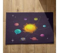 Ethereval Zerbino Ingresso Interno Simpatico Tappeto Bagno Set da Due Pianeta, Zerbino Stretto Tappeto da Cucina Asciugatura Rapida 45x75cm