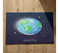 Ethereval Zerbino Interno Sottile Tappeto Per Box Doccia Bagno Antiscivolo Rettangolare Pianeta, Zerbino Ingresso Esterno Stretto Tappeto Sala Design Personalizzabile 50x80cm