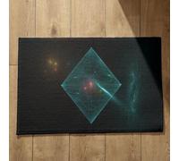 Ethereval Zerbino Piccolo da Esterno Tappeto Interno Doccia Antiscivolo Paesaggio Cosmico, Ingresso Scritte One Piece Superficie Morbida Flanella 45x75cm