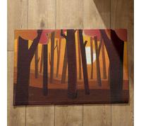 Ethereval Zerbino Queen Tappetino Interno Casa Paesaggio Boscoso, Zerbino Ingresso da Esterno Zerbini da Esterno Simpatici Asciugatura Rapida 45x75cm