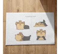 Ethereval Zerbino Resistente da Esterno Sotto Tappeto Antiscivolo Per Tappeti Cane Simpatico Cartone Animato, Rettangolare Ingresso Interno Zerbini 45x75cm