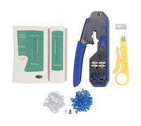 Ethernet Crimper, RJ45 CAT6 Crimping Tool, RJ45 Crimp Tool Kit, Robdy Crimper, con connettore cristallino 8P8C e stripper a filo, per RJ 45 Cat6, RJ 45 Cat5E, RJ11 RJ12