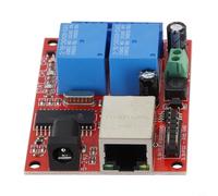 Ethernet per modulo relè a 2 canali con funzione interruttore di ritardo per server Web di controllo industriale, DC5V-24V doppio per scheda relè con supporto configurazione di rete