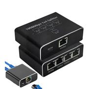Ethernet Splitter 1-to-4, High-Speed Network Extension Adapter, Gigabit Ethernet Distribution Hub Multiple Devices, Reliable Internet Connection for Simultaneous Access
