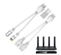 Ethernet Splitter LAN, Network Splitter Waterproof, Poe Splitter Network Management Device, Stabile Connection Poe Extender Smooth Video Streaming for Most Poe Switches Network Cameras