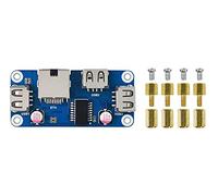 Ethernet/USB HUB HAT B for Raspberry Pi 4 B/3 B+/3 A+/2 B/Zero/Zero W/2 W/Zero WH/2 WH Expansion Board, 1x RJ45 Ethernet Port,3x USB Ports Compatible with USB2.0/1.1