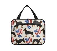 EtherSpher 4 ° luglio Giorno dell'Indipendenza appeso borsa da toilette appeso viaggio con gancio, designer carino appeso borsa trucco per le signore toilette bolso para maquillaje L, Giorno