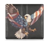 EtherSpher 4 luglio Giorno dell'Indipendenza Brown Bird Premium Leather Registrazione e Carta di Assicurazione Porta Documenti Portafoglio per Patente di Guida, Carte & Documenti Essenziali, 4 luglio