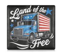 EtherSpher 4 luglio Giorno dell'Indipendenza Land Of Free Blue Truck Premium Leather Auto Registration Assicurazione & ID Card Holder Accessori Camion per carte, Documento essenziale, Veicolo patente