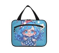EtherSpher 4 ° luglio Independence Day Anime Blu appeso viaggio borsa da toilette con gancio, designer portatile trucco borsa cosmetica per crociera viaggio hotel envase para profumo de L, 4 luglio