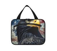 EtherSpher 4 luglio Independence Day Black Bird appeso mens borse da toilette per viaggiare con gancio, designer moda medicina borse per le donne che viaggiano palestra estuche para maquillaje L, 4
