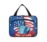 EtherSpher 4 luglio Independence Day Blue Liberty kit appeso per viaggio con gancio, designer borsa da barba pieghevole per gli uomini per viaggiatori crociere estuche para guardar maquillaje L, 4