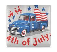 EtherSpher 4 luglio Independence Day Blue Truck Premium Leather Car Registrazione e carta di assicurazione titolare Prefetto Car Essentials Portafoglio per patente di guida, carte e documenti