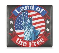 EtherSpher 4 luglio Independence Day Land Of Free Premium Leather Car Registration e assicurazione Card Holder Glove Box Organizzare per ID, patente di guida, chiavi di contatto schede di informazioni