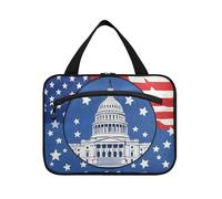 EtherSpher 4 luglio Independence Day White House Land Of Free kit da barba appeso borsa da viaggio con gancio, designer borsa cosmetica espandibile per il viaggio must haves lavoro bolsas para