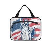 EtherSpher 4 luglio Independence Day White Liberty appeso borse da toilette da viaggio con gancio, designer carino snack bag per gli elementi essenziali per le donne bagno bolsas para maquillaje L, 4