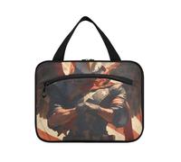 EtherSpher 4th Of July Independence Day White Warrior Bird appeso borsa da toilette da viaggio per le donne con gancio, design essenziale caso per articoli da toeletta per viaggiatore lavoro bolsas de