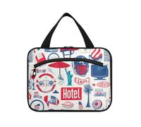 EtherSpher American Unique borse appese per viaggiare con gancio, designer unisex toilette organizzatore per le donne che viaggiano hotel porta cosmeticos mujer para cartera L, Americano Unico, Large