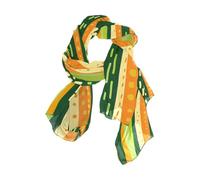 EtherSpher Arancione Verde Stripe Pattern Doodle Art Lungo hijab elegante sciarpa di seta per gli uomini per la sciarpa di Natale bufandas para mujer para frio