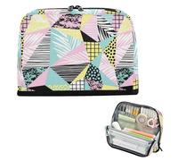 EtherSpher astratto Triangoli Pastello Colorato Matita Caso Grande Capacità Make Up Borse Slot Moneta per Ragazze Scuola materna cartera para lapices escolares de nina