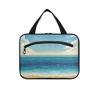 EtherSpher Beach Shell Seagull Hanging borsa da toilette per gli uomini che viaggiano con gancio, designer borsa medicina essenziale per accessori da viaggio per le donne crociere bolso para