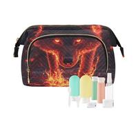 EtherSpher Beauty case impermeabile con bellissimo lupo animale borsa per cosmetici grande borsa per il trucco, bellissimo lupo animale, 1 size