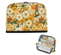 EtherSpher Beauty Spring Giallo Daisy Pencil Organizer Caso Grande Capacità Make Up Bag Multiuso Cancelleria Penna Borsa per Studente College Forniture scolastiche lapiceras estuche para ninos